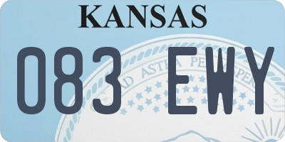 KS license plate 083EWY