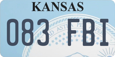 KS license plate 083FBI