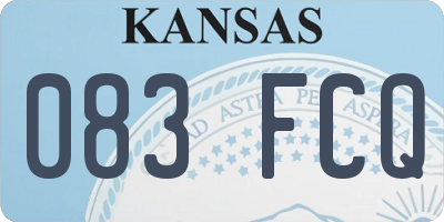 KS license plate 083FCQ