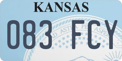 KS license plate 083FCY