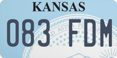 KS license plate 083FDM