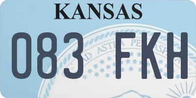 KS license plate 083FKH