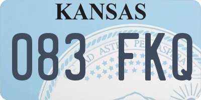 KS license plate 083FKQ