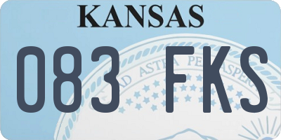 KS license plate 083FKS