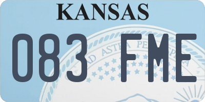 KS license plate 083FME