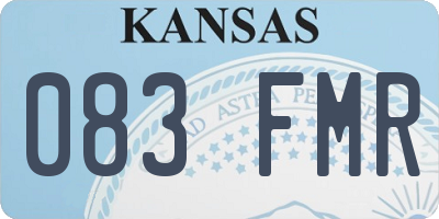 KS license plate 083FMR