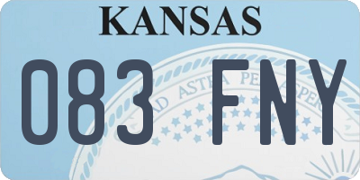 KS license plate 083FNY