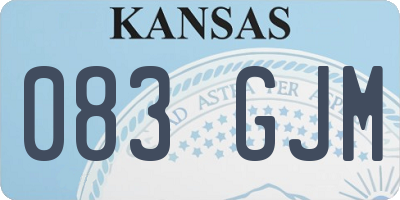 KS license plate 083GJM
