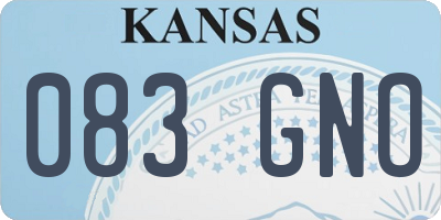 KS license plate 083GNO