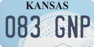 KS license plate 083GNP