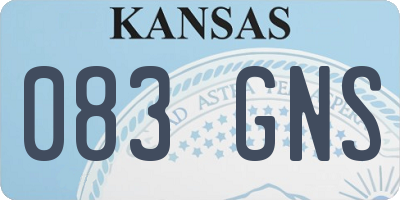 KS license plate 083GNS
