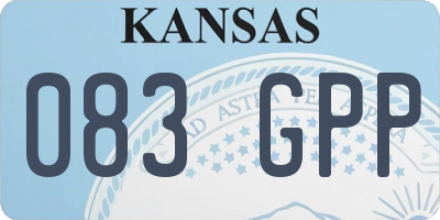 KS license plate 083GPP