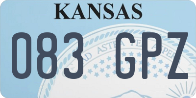 KS license plate 083GPZ