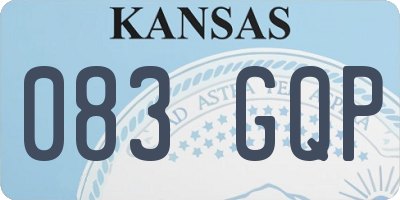 KS license plate 083GQP