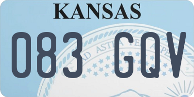 KS license plate 083GQV