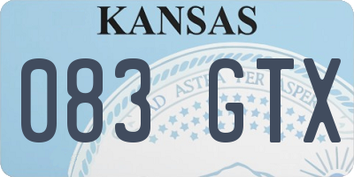 KS license plate 083GTX