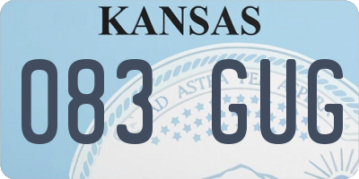 KS license plate 083GUG