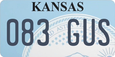 KS license plate 083GUS