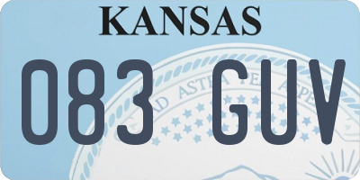 KS license plate 083GUV