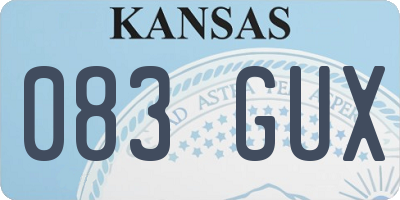 KS license plate 083GUX