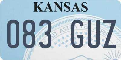 KS license plate 083GUZ