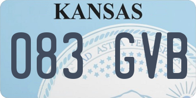 KS license plate 083GVB