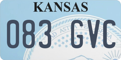 KS license plate 083GVC
