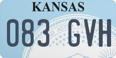 KS license plate 083GVH