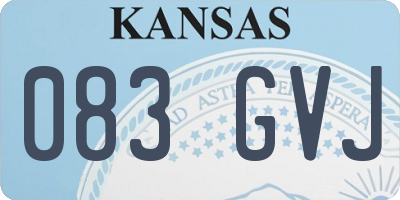 KS license plate 083GVJ