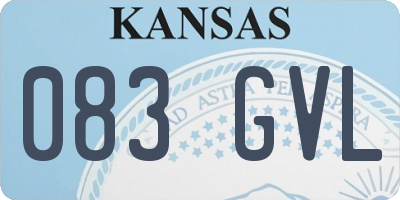 KS license plate 083GVL