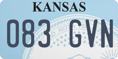 KS license plate 083GVN