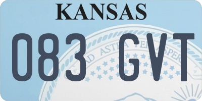 KS license plate 083GVT