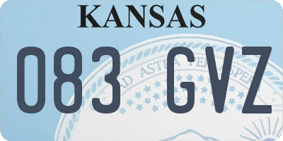 KS license plate 083GVZ