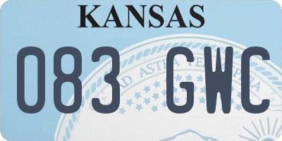 KS license plate 083GWC