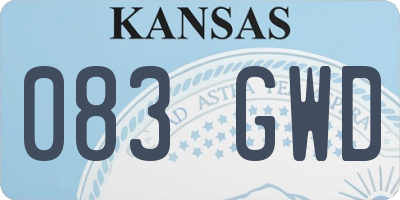 KS license plate 083GWD