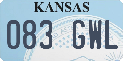 KS license plate 083GWL