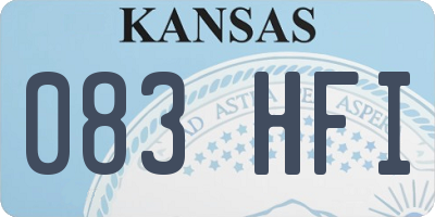 KS license plate 083HFI