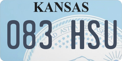KS license plate 083HSU