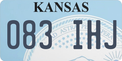 KS license plate 083IHJ