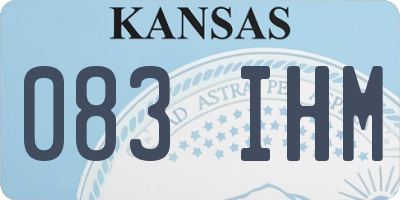 KS license plate 083IHM