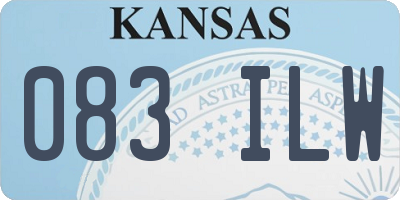 KS license plate 083ILW