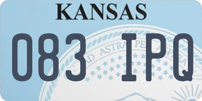 KS license plate 083IPQ