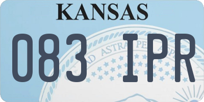 KS license plate 083IPR