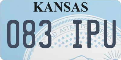 KS license plate 083IPU