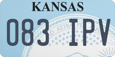 KS license plate 083IPV