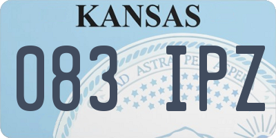 KS license plate 083IPZ
