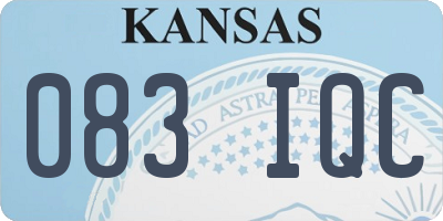 KS license plate 083IQC