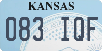 KS license plate 083IQF