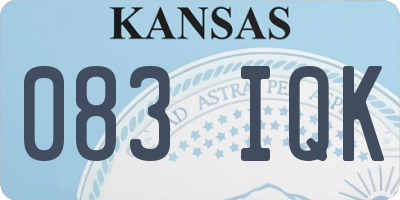 KS license plate 083IQK