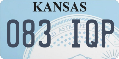 KS license plate 083IQP